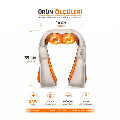 Fenomax Ovmalı Isıtmalı Boyun Bel Omuz Sırt Masaj Cihazı