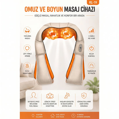 Fenomax Ovmalı Isıtmalı Boyun Bel Omuz Sırt Masaj Cihazı